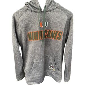 Champion Miami Hurricanes UM Sweater Men Small Green Pullover Hoodie Sweatshirt